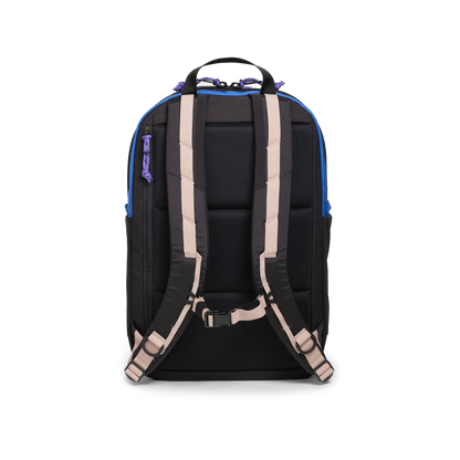 Back View of Topo Designs Commuter Backpack in "Classic Blue / Bone White"