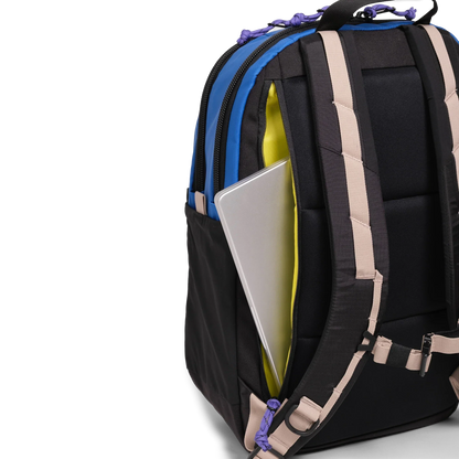General Laptop Sleeve detail image of Topo Designs Commuter Backpack in "Classic Blue / Bone White"