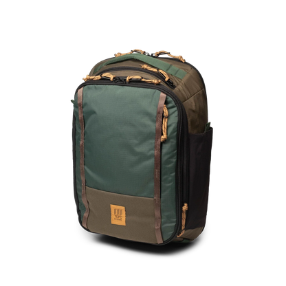 Front View of Topo Designs Global Travel Backpack in "Woodland / Forest"