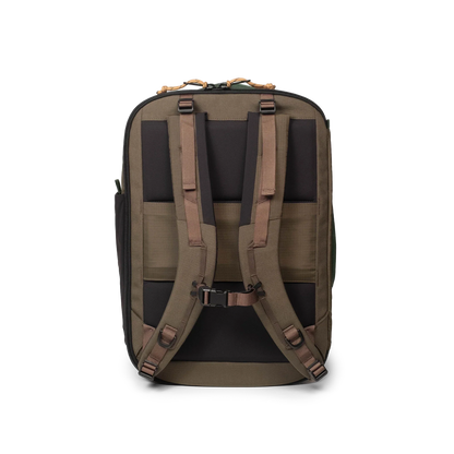 Back View of Topo Designs Global Travel Backpack in "Woodland / Forest"