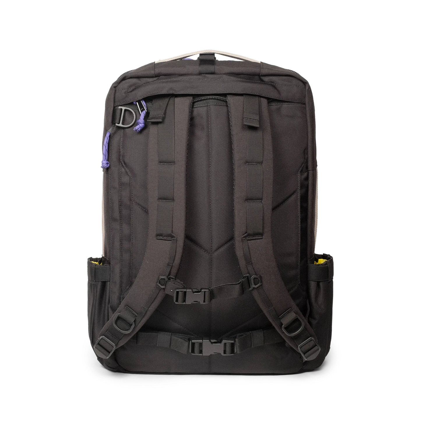 Topo Designs Global Travel Bag 30L Durable Carry On Convertible Laptop Travel Backpack in "Classic Blue / Bone White".