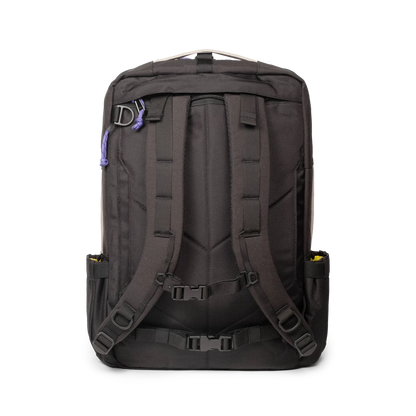 Topo Designs Global Travel Bag 30L Durable Carry On Convertible Laptop Travel Backpack in "Classic Blue / Bone White".