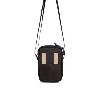 Back View of Topo Designs Mini Shoulder Bag in "Classic Blue / Black"