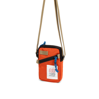 Front View of Topo Designs Mini Shoulder Bag in "Persimmon Haze"