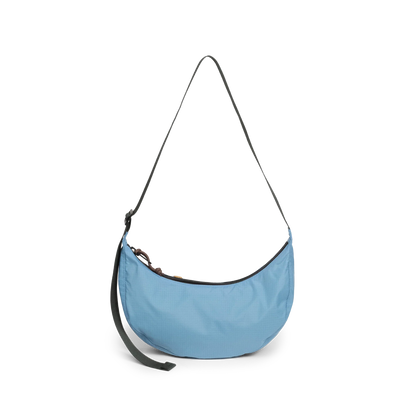 Back View of Topo Designs Moonlight Crossbody Bag in "River Blue / Cobblestone"
