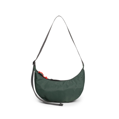 Back View of Topo Designs Moonlight Crossbody Bag in "Very Peri / Forest"