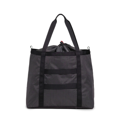 Back View of Topo Designs Mountain Utility Tote in "Grid / Very Peri"