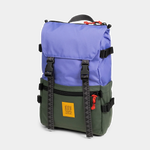Front View of Topo Designs Rover Pack Classic in "Very Peri / Forest"