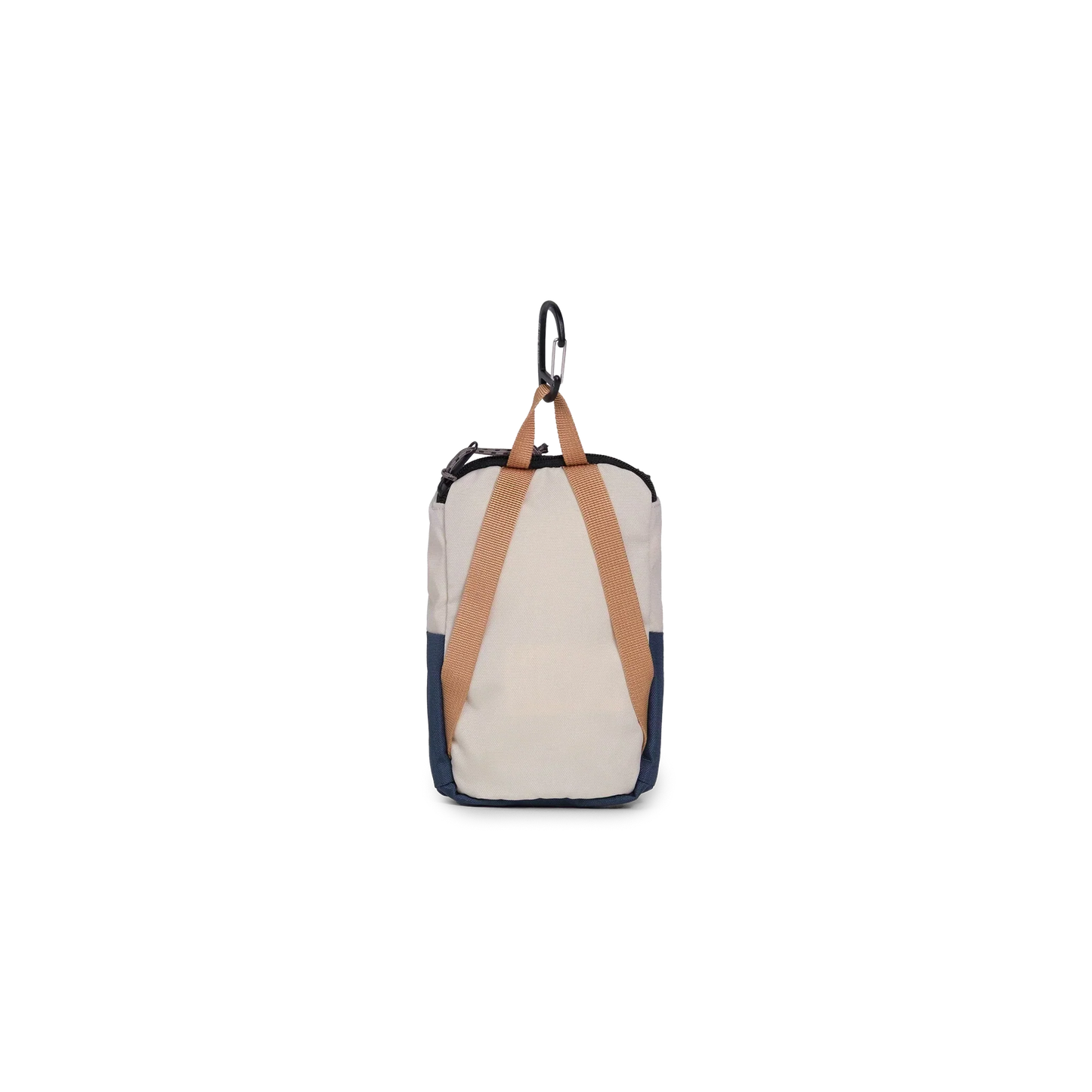 Back View of Topo Designs Rover Pack Micro in "Bone White / Pond Blue"