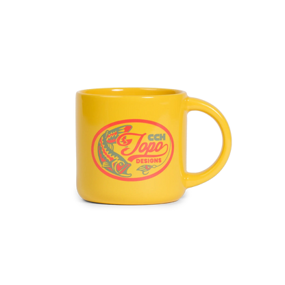 Topo Designs x CCH x Pine Printshop Mug - 14 oz in "Minolo Yellow"