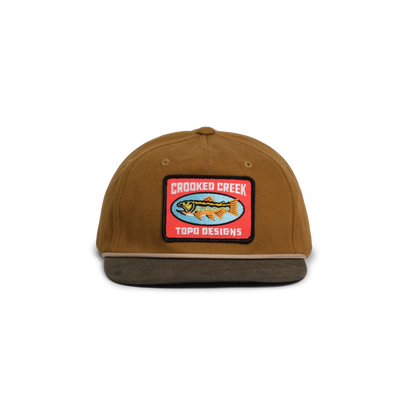 Front shot of Topo Designs x CCH x Pine Printshop Rope Cap in "Stuttgart"