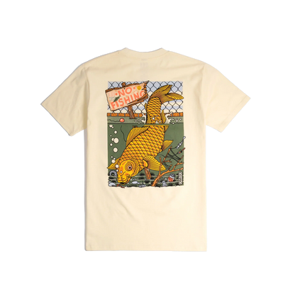 Back shot of Topo Designs x CCH x Pine Printshop Urban Angler Tee in "Butter"