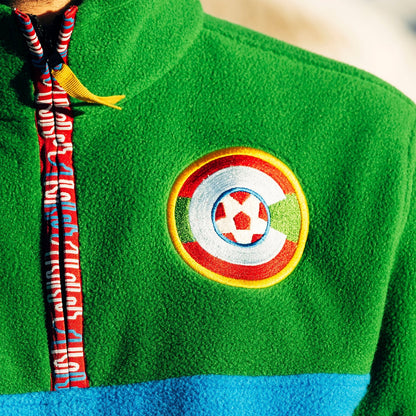 General lifestyle shot of Topo Designs x Colorado Rapids Vista 1/4 Zip Fleece
