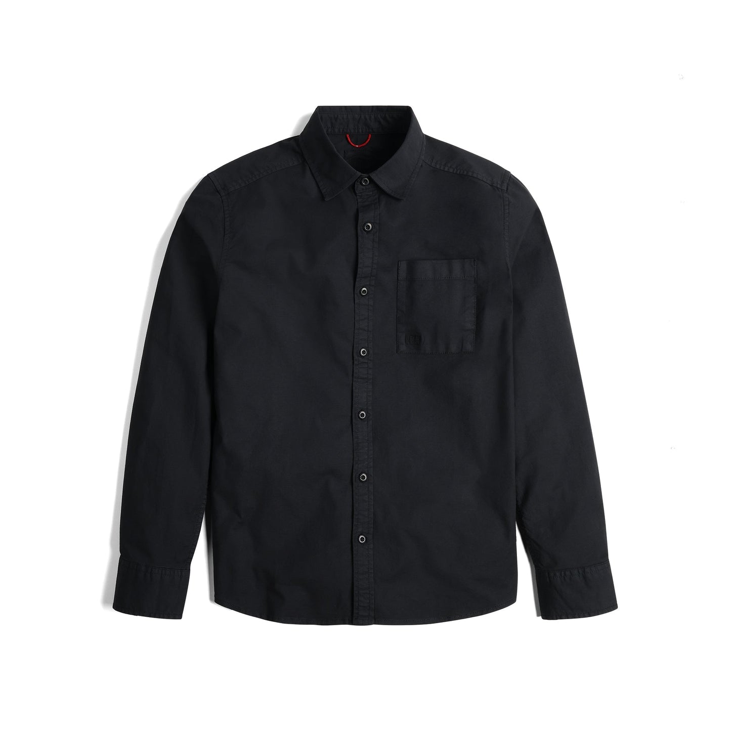 Front View of Topo Designs Dirt Desert Shirt - Men's in "Black"