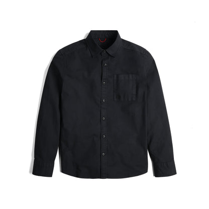 Front View of Topo Designs Dirt Desert Shirt - Men's in "Black"