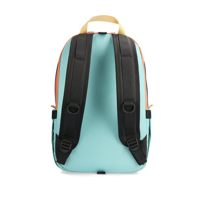 Back View of Topo Designs Light Pack in "Rose / Geode Green"