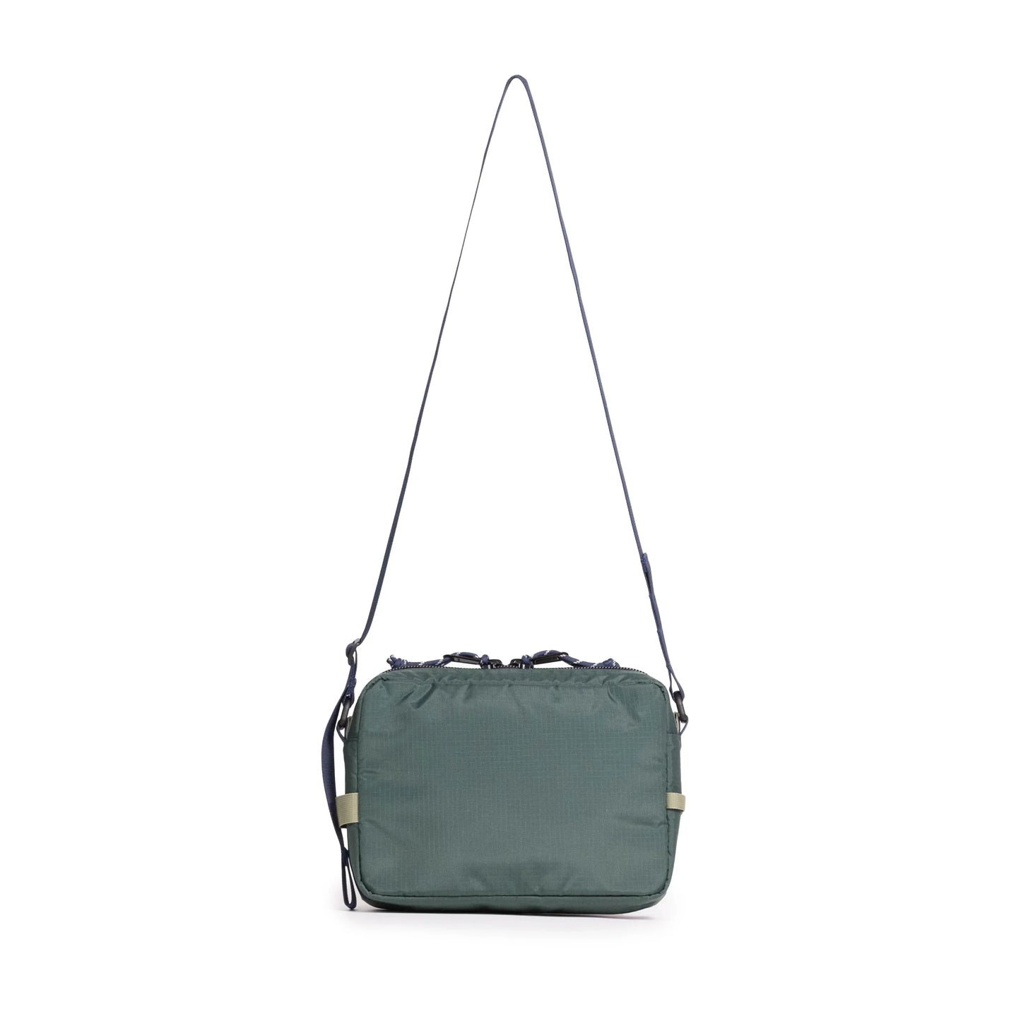 Back view of Topo Designs Block Bag in "Forest / Bone White"