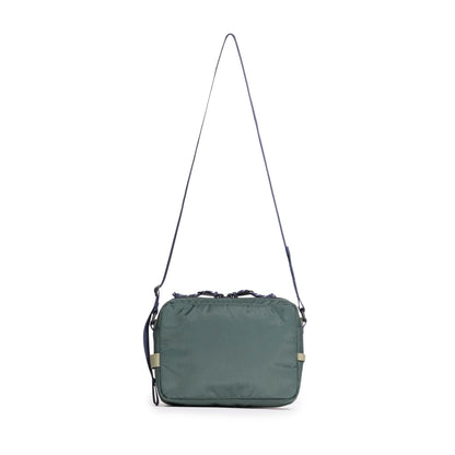 Back view of Topo Designs Block Bag in "Forest / Bone White"