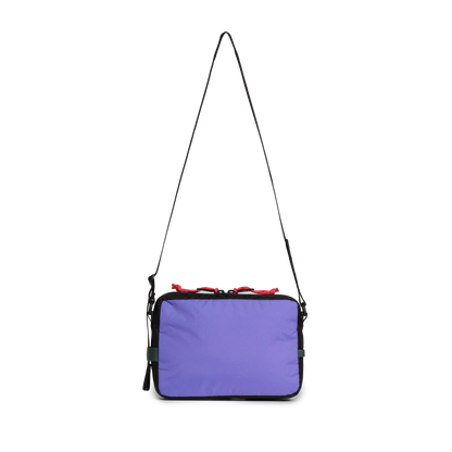 Back view of Topo Designs Block Bag in "Very Peri / Forest"