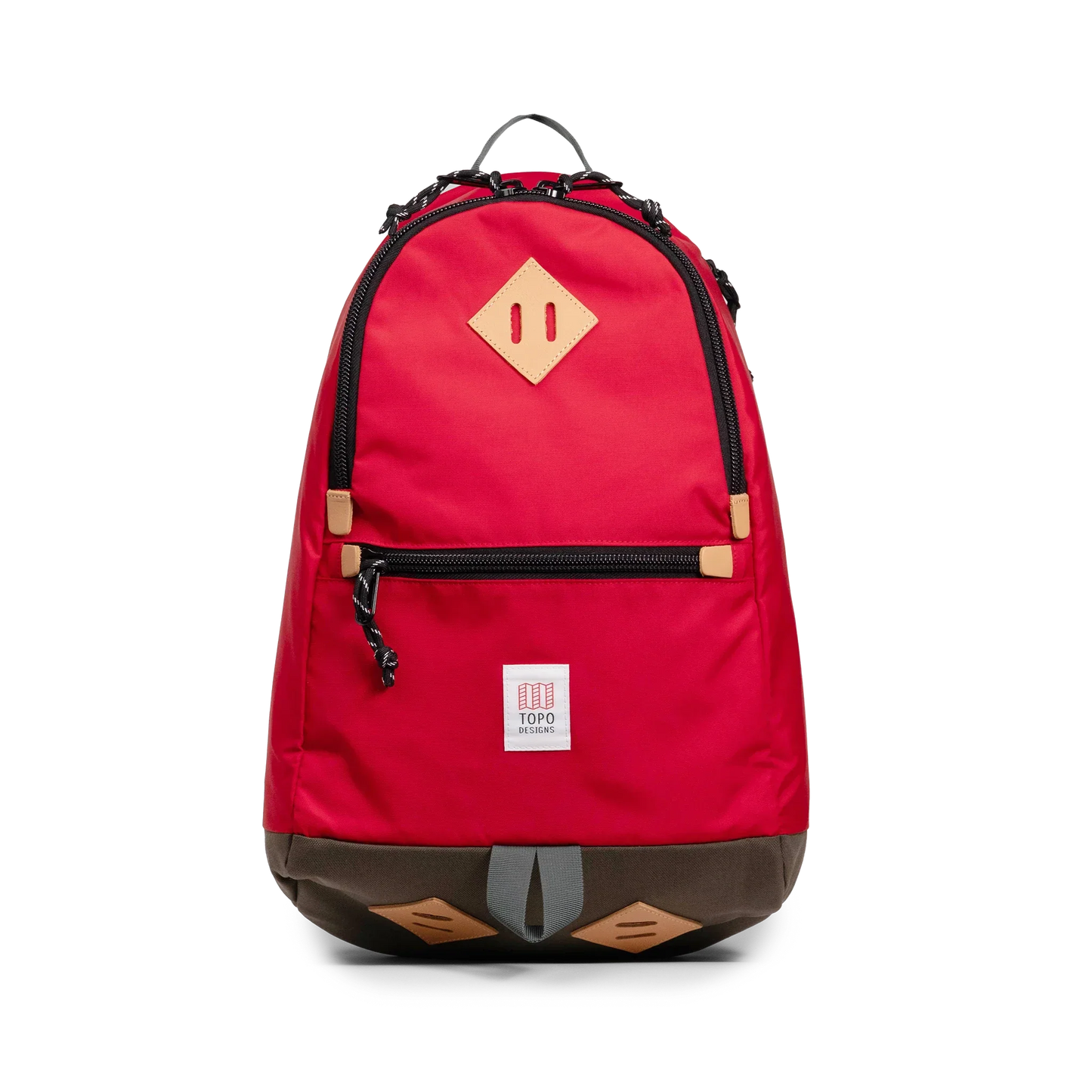 Front view of Topo Designs Classic Teardrop Backpack in "Salsa"