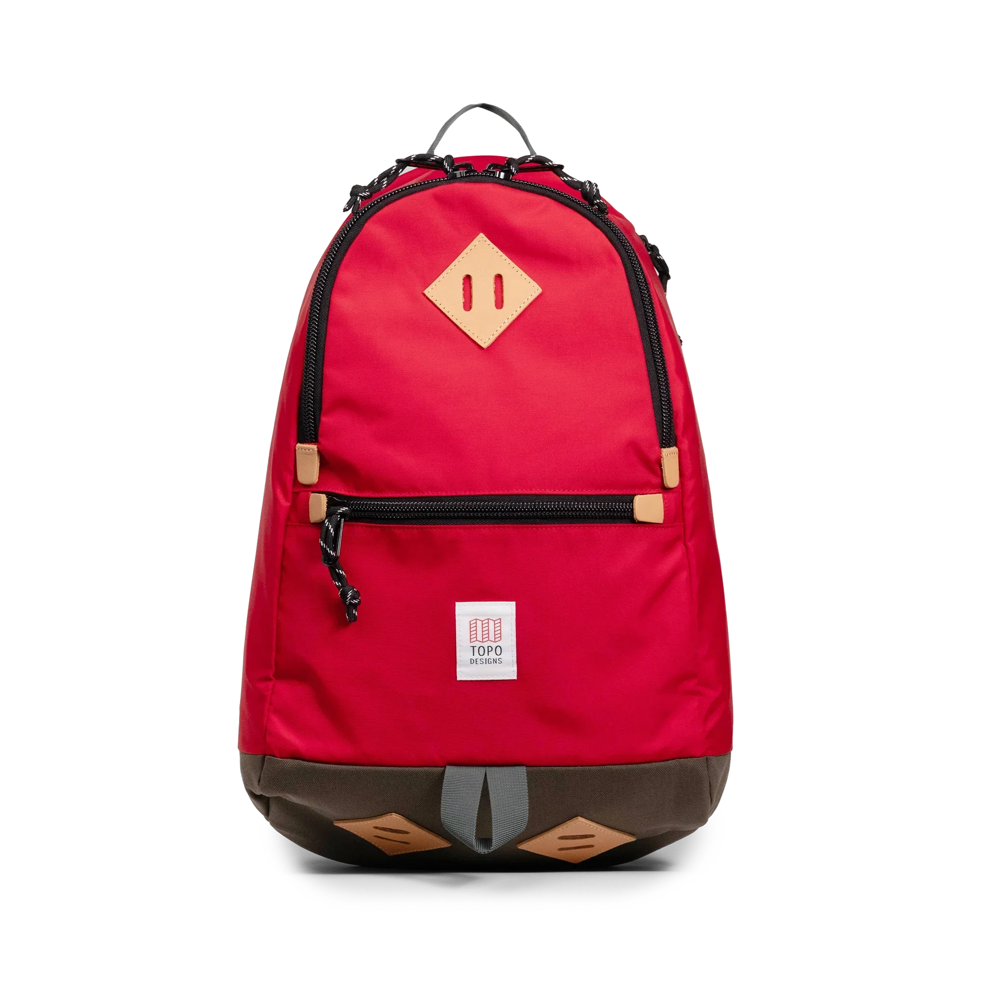 Front view of Topo Designs Classic Teardrop Backpack in "Salsa"