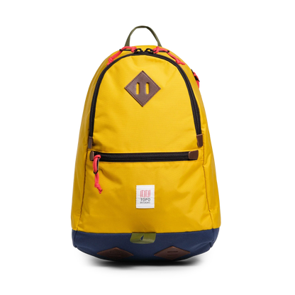 Front view of Topo Designs Classic Teardrop Backpack in "Sunset / Midnight"