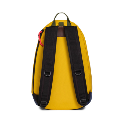 Back view of Topo Designs Classic Teardrop Backpack in "Sunset / Midnight"