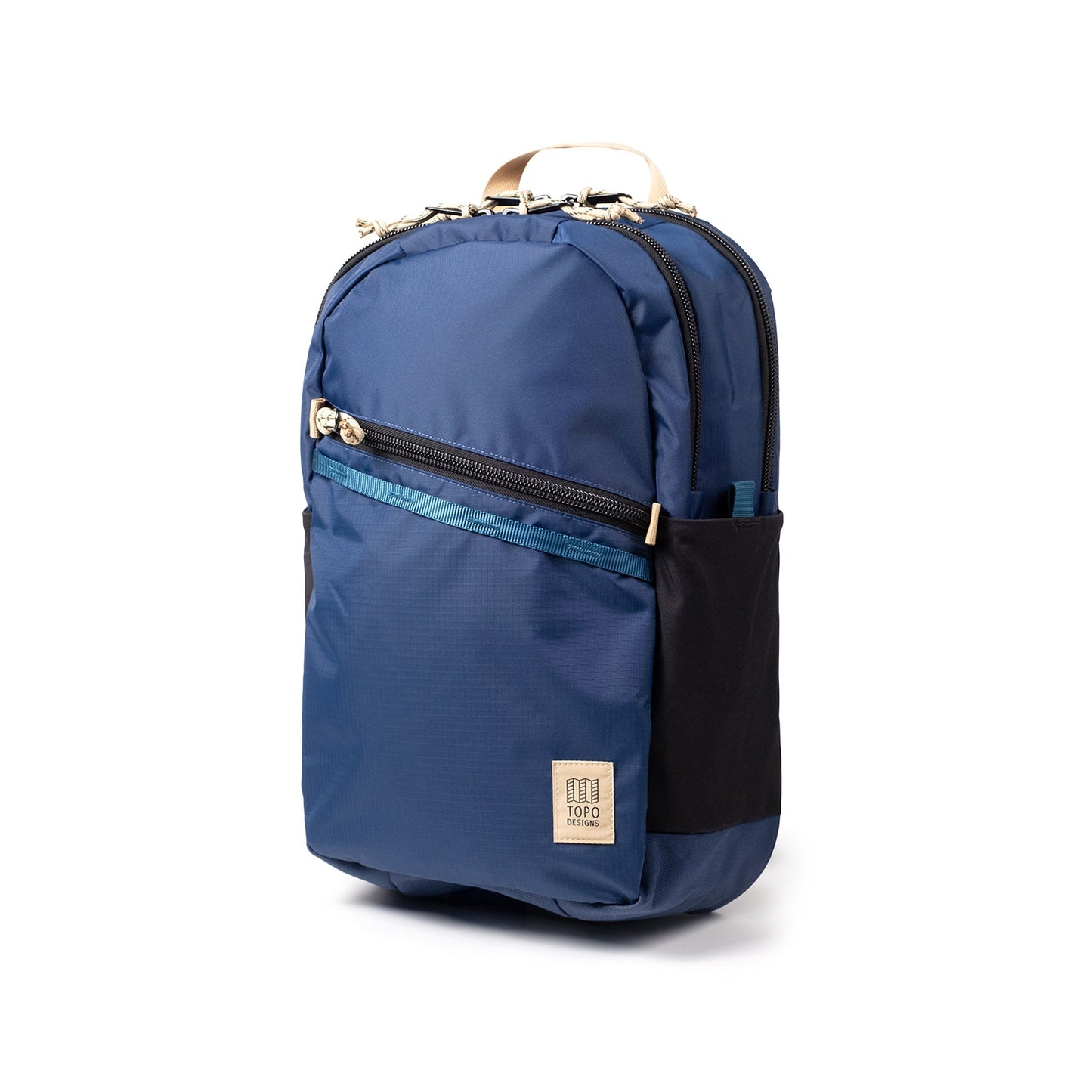 Front View of Topo Designs Commuter Backpack in "Navy / Sahara"