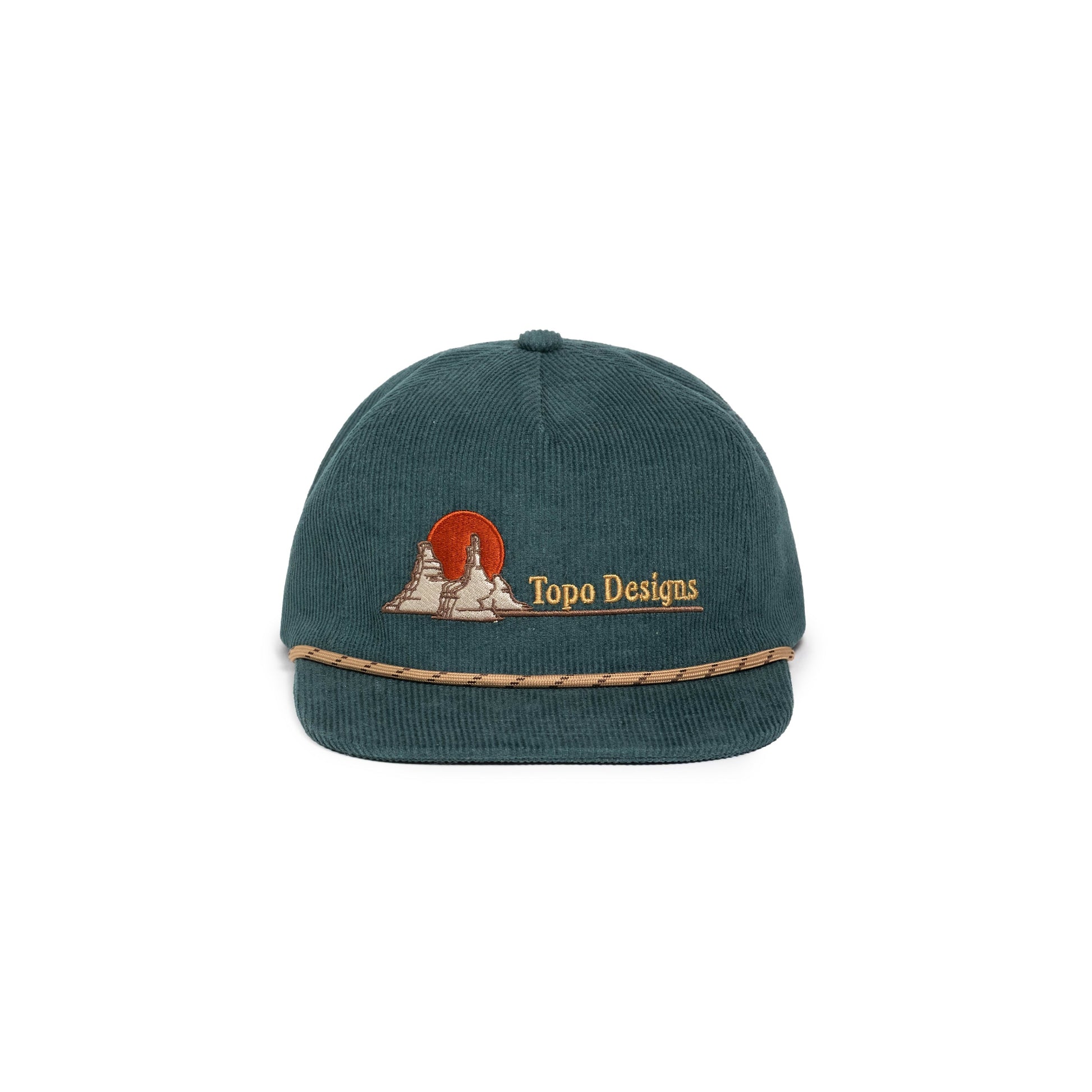 Front white background image of Corduroy Trucker Hat - Oasis in "Forest"