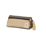 Front Quarter View of Topo Designs Dopp Kit in "Woodland / Elmwood"