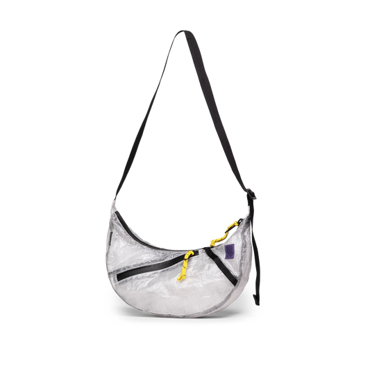 Front quarter angle image of Dyneema® Moonlight Crossbody in "White"