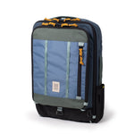 Front View of Topo Designs Global Travel Bag 30L in "Stone Blue / Forest"