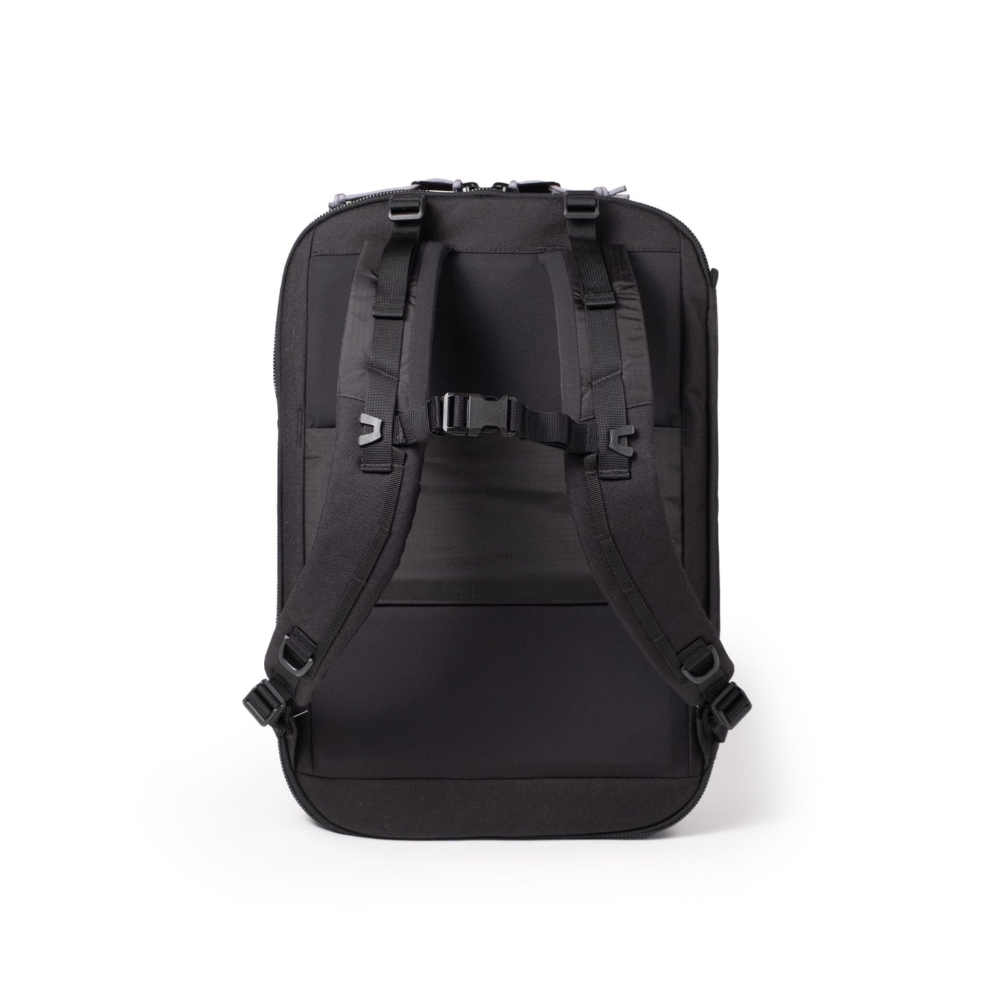 Back View of Topo Designs Global Travel Backpack in "Black / Black"