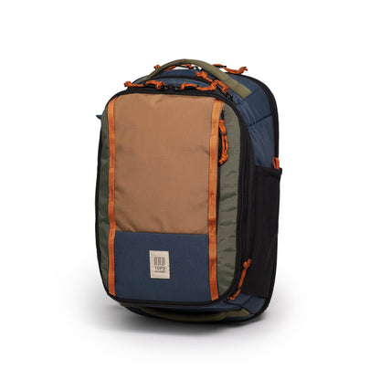 Front View of Topo Designs Global Travel Backpack in "Olive / Dark Khaki"