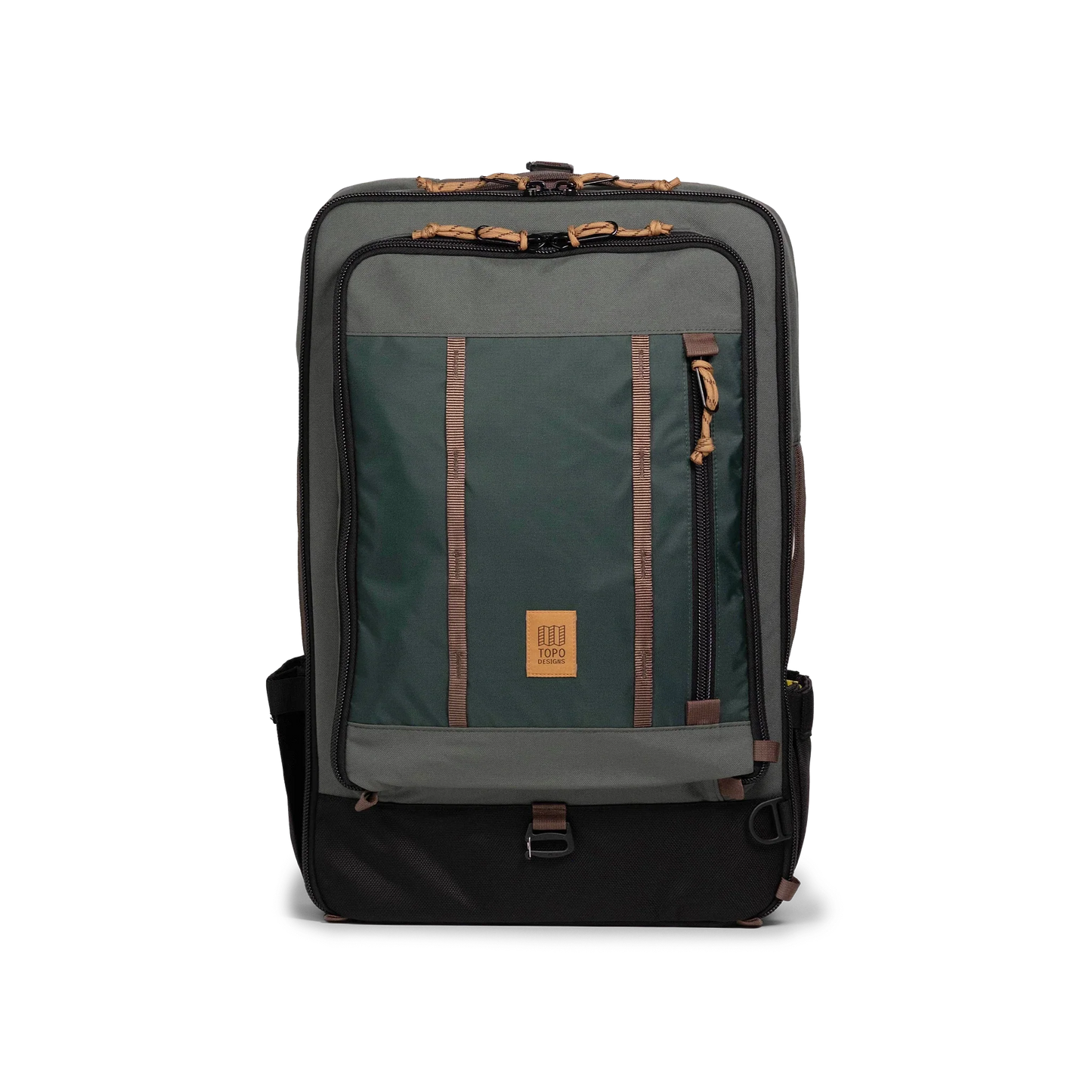 Front view of Topo Designs Global Travel Bag 40L in "Woodland / Forest"