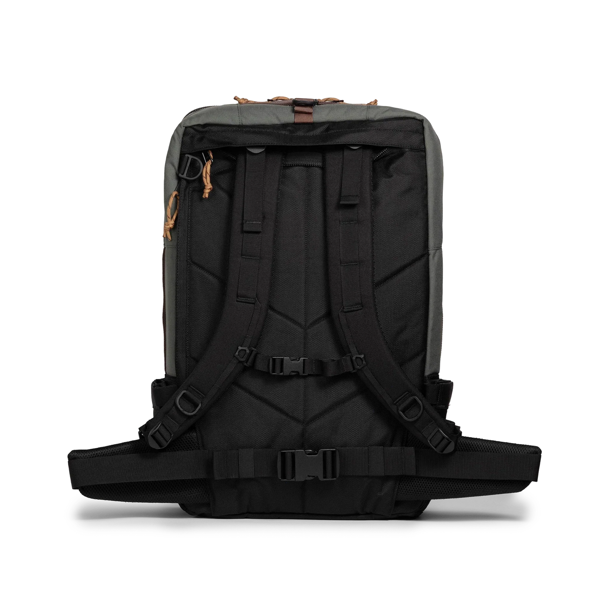 Back view of Topo Designs Global Travel Bag 40L in "Woodland / Forest"