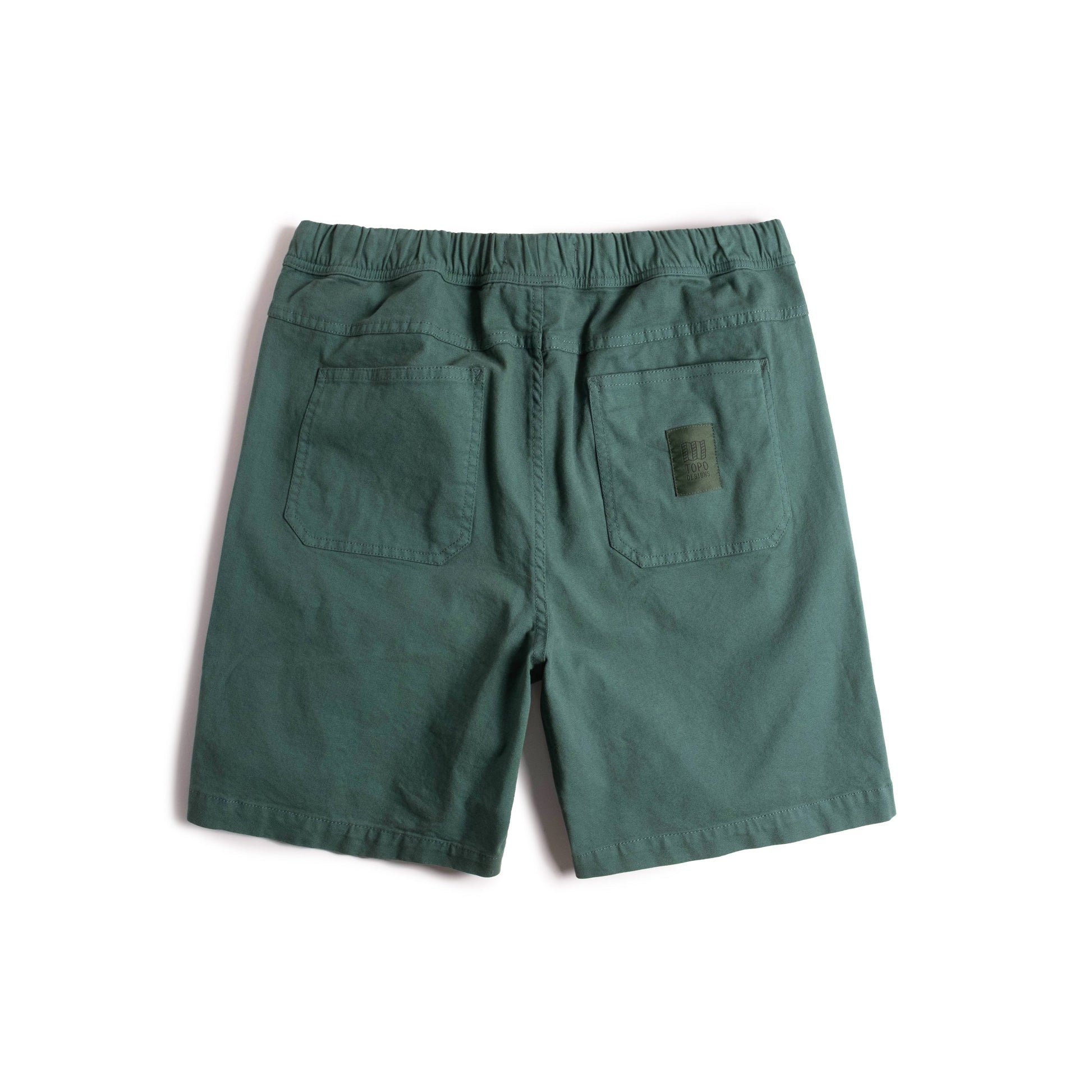 Back View of Topo Designs Dirt Shorts - Men's in "Evergreen"