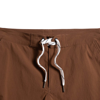 General front detail white background flat lay image of Topo Designs Mountain Wave Short - Men's in "Desert Palm"
