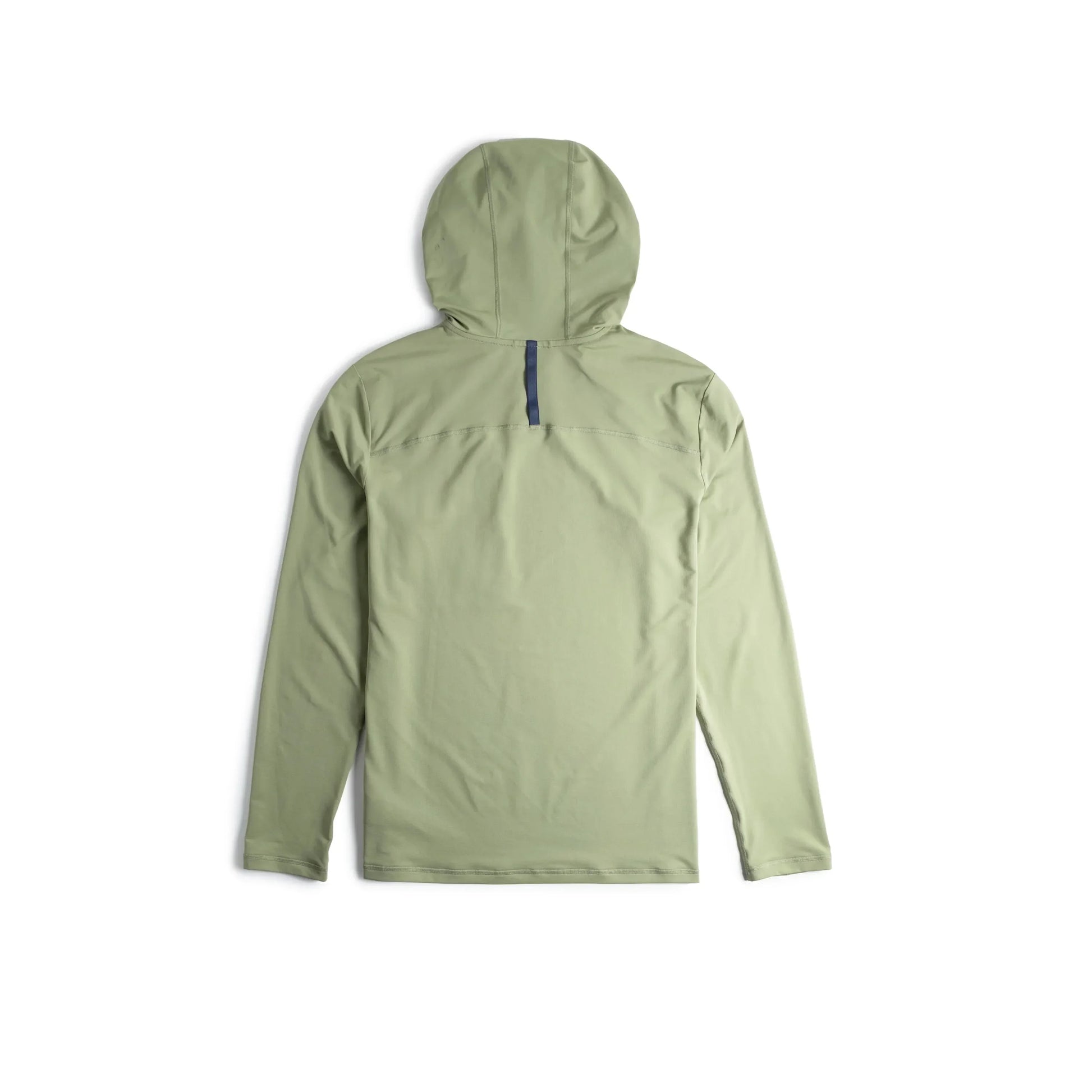 Back View of Topo Designs Sun Hoodie - Men's in "Oil Green"