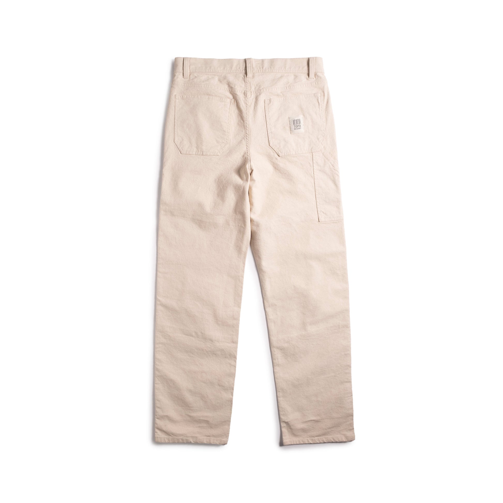 Back shot of Topo Designs Utility Pants Undyed - Men's in "Undyed"