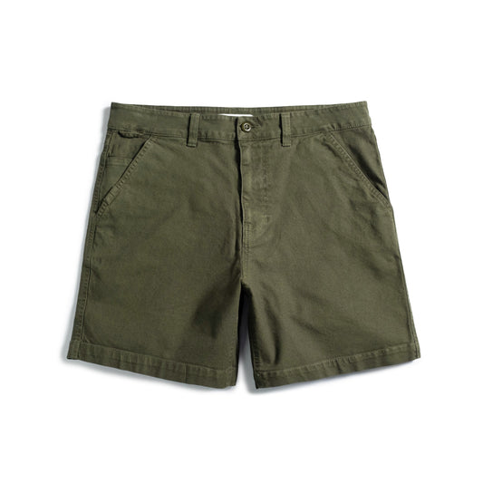 Front white background image of Topo Designs Utility Shorts - Men's in "Beetle"