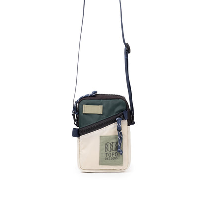 Front View of Topo Designs Mini Shoulder Bag in "Forest / Bone White"