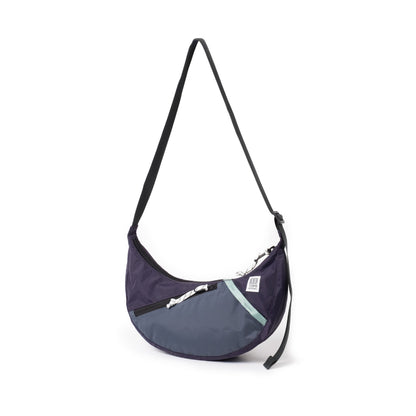 Quarter View of Topo Designs Moonlight Crossbody Bag in "Nightshade / Slate"
