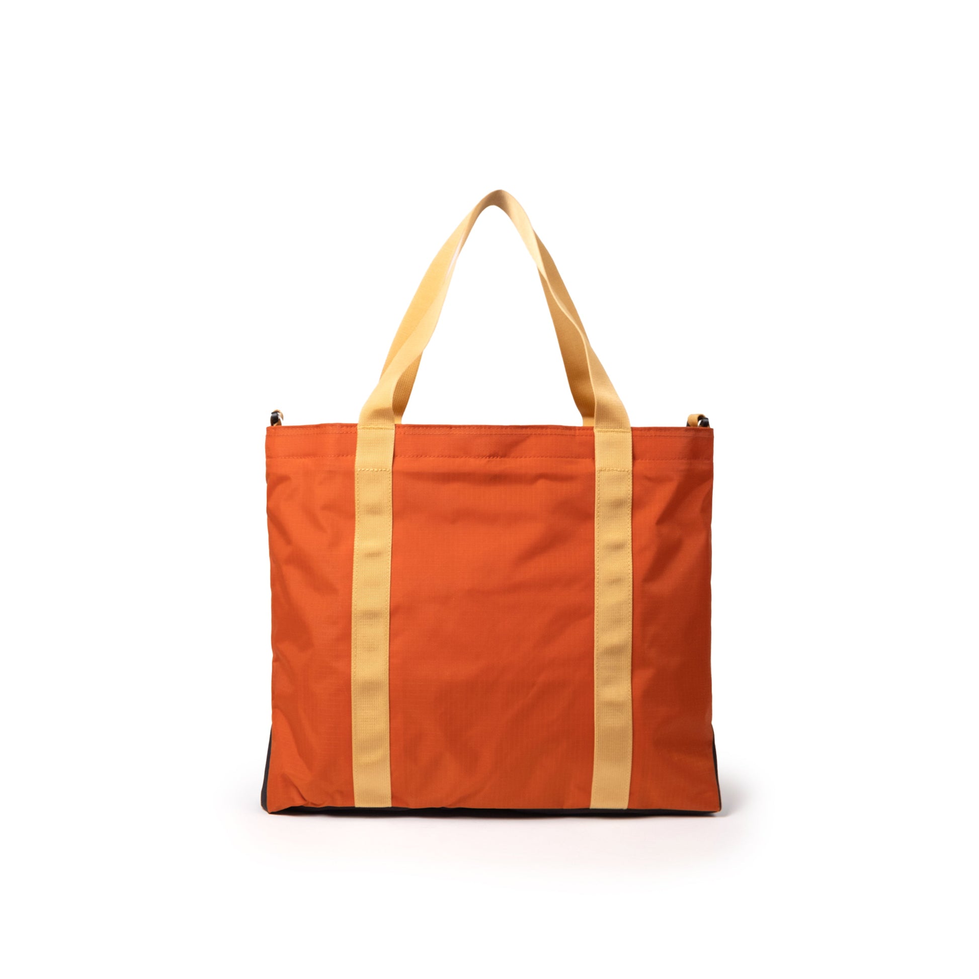 Back View of Topo Designs Mountain Essential Tote in "Woodland / Terracotta"