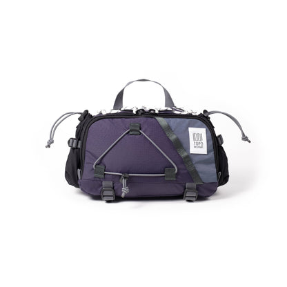 Front View of Topo Designs Mountain Hydro Hip Pack in "Nightshade / Slate"
