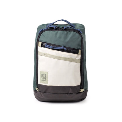 Front View of Topo Designs Mountain Sling Bag in "Forest / Bone White"
