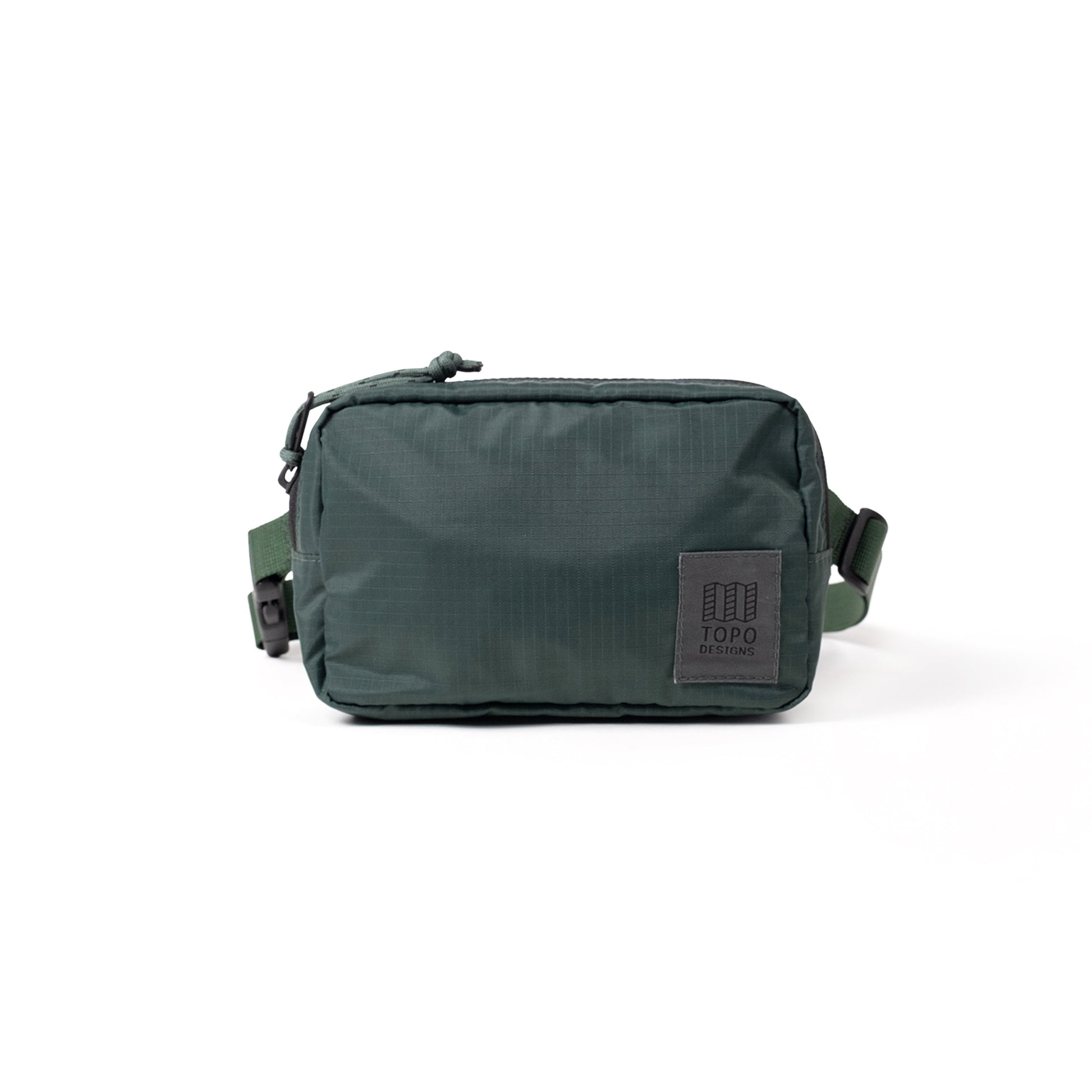 Front View of Topo Designs Ripstop Belt Bag in "Forest"