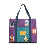 Front image of Topo Designs x AWA Mountain Essential Tote in "Loganberry / Caribbean"