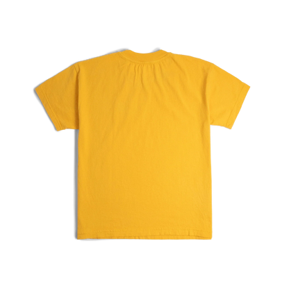 Back image of Topo Designs x Soft Goods Label Tee in "Spectra Yellow"
