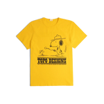 General front image of Topo Designs x TSPTR Being Outside Tee in "Yellow"